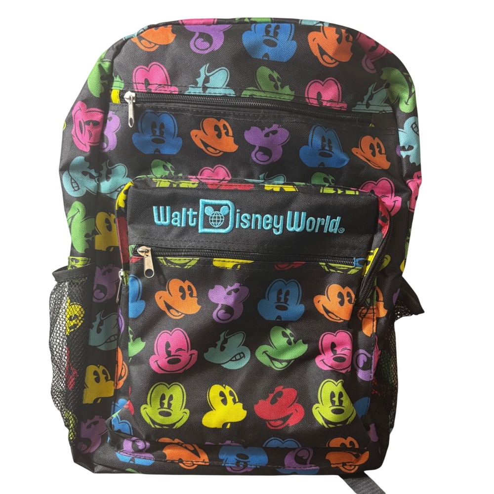 Walt Disney World Disney Parks Mickey Mouse Colorful All-Over Print Backpack